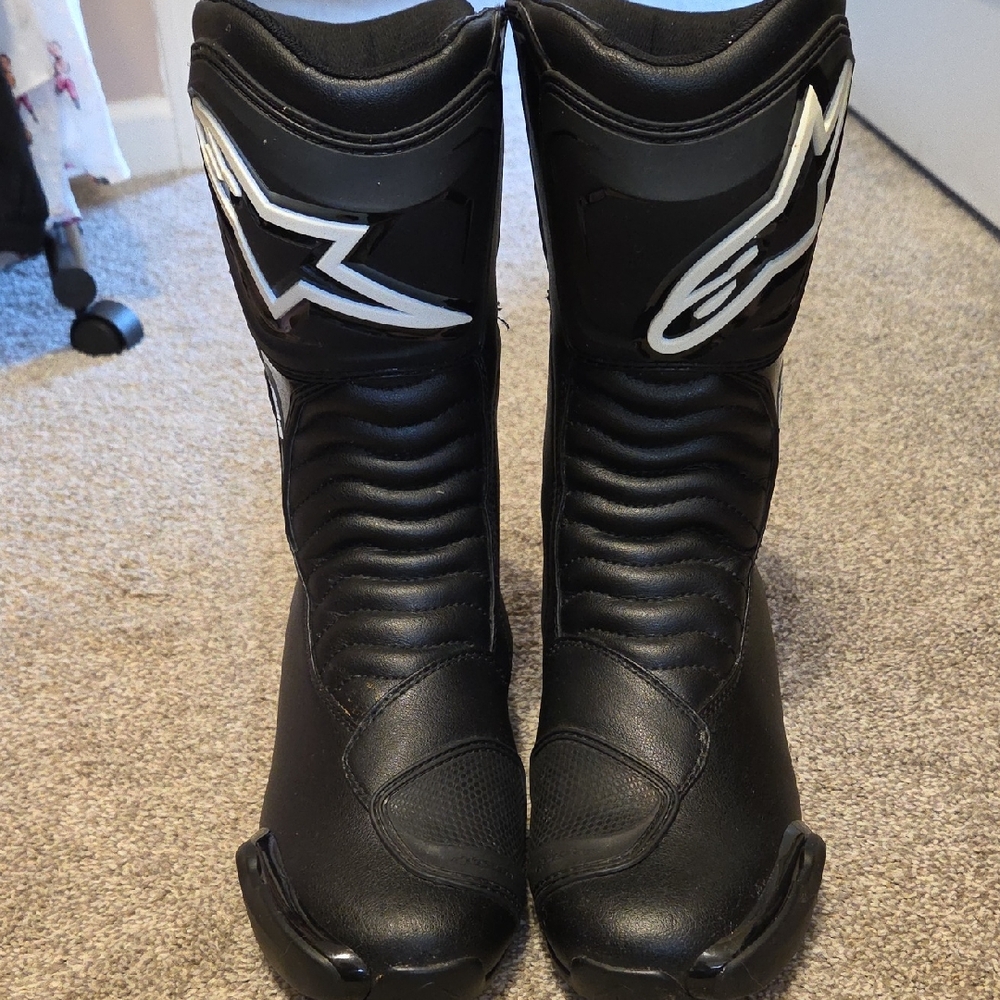 Alpinestars Black and White Sportbike  Boots EUR 40